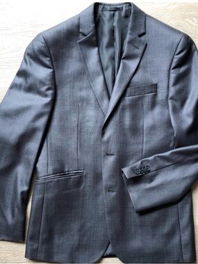 Kenneth Cole Charcoal Gray Two-Button Suit Jacket